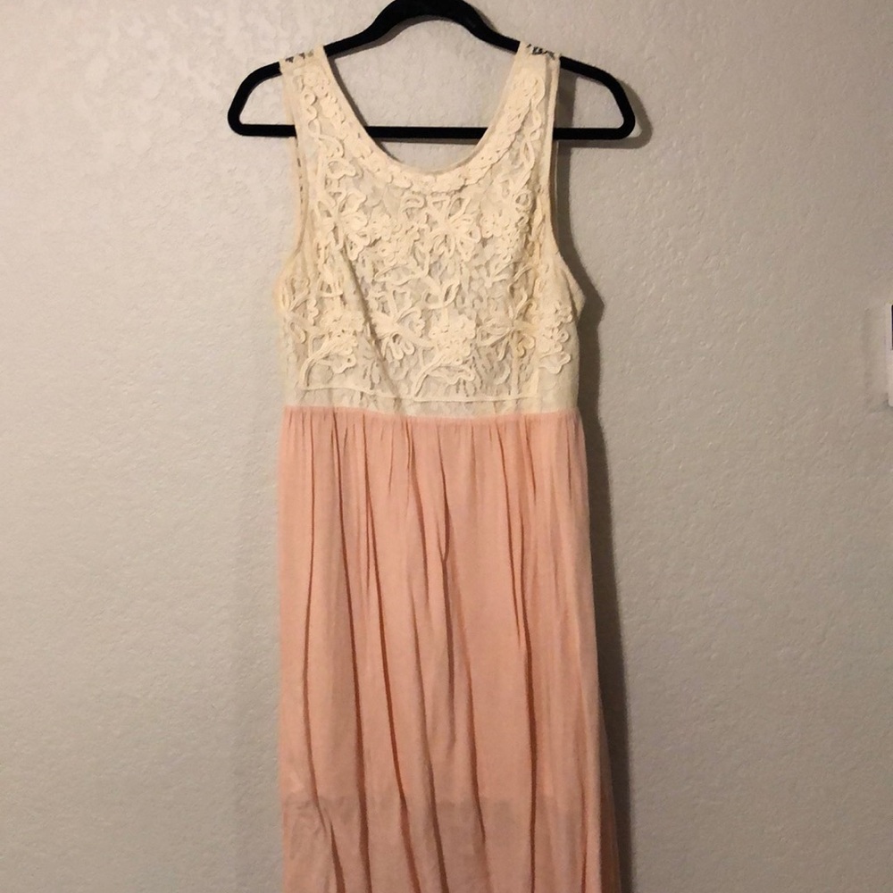 En Creme high-low Dress